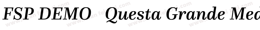 FSP DEMO   Questa Grande Medium Reg字体转换